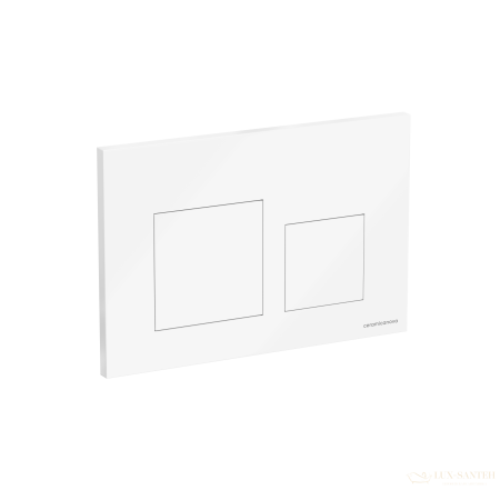 панель смыва ceramica nova balance square cn12-002w для инсталляции, белый глянцевый
