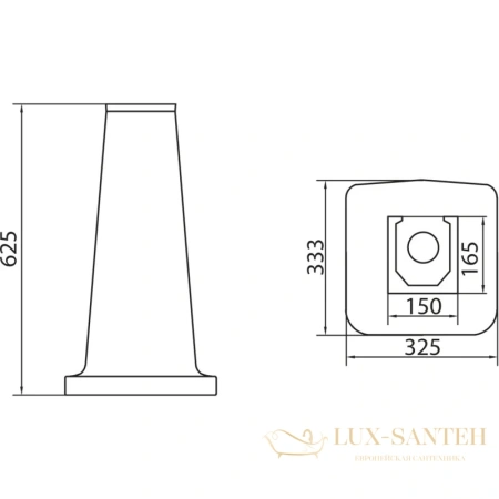 пьедестал belbagno boheme bb115p для раковины, белый