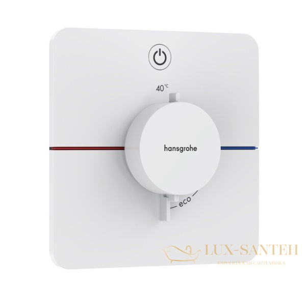 термостат для душа встраиваемый hansgrohe showerselect comfort q, 15581700, белый матовый