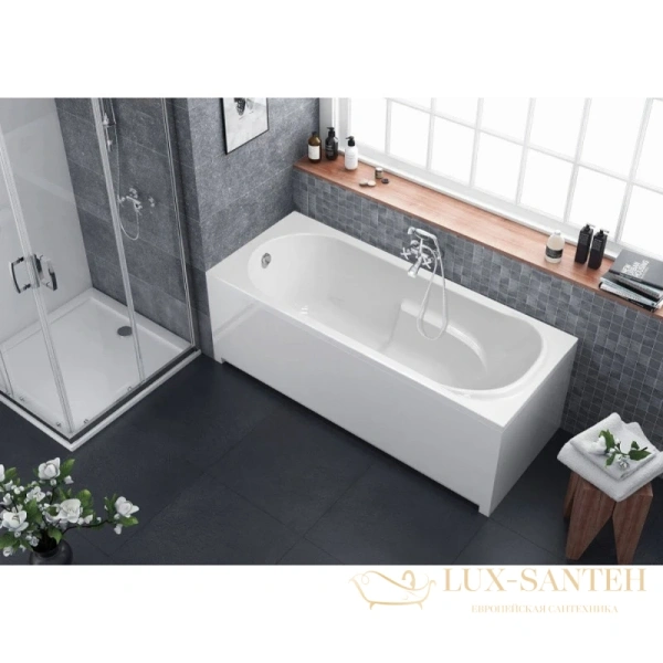 акриловая ванна berges lumbo 050006 170х75 см, белый