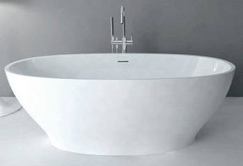 акриловая ванна abber ab9207, цвет белый