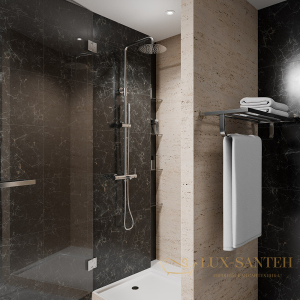 душевая система для ванны milacio ultra mcu.151.ss, нержавеющая сталь 