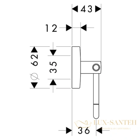 держатель туалетной бумаги hansgrohe logis 40526000