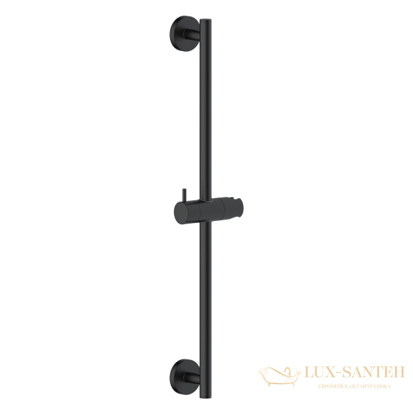 душевая штанга 60 см wasserkraft a317, черный матовый