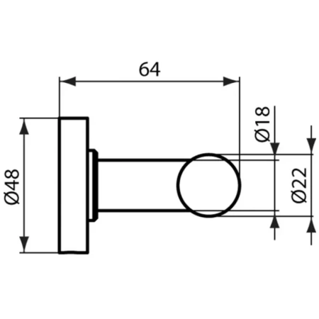 крючок двойной ideal standard iom a9116aa, хром