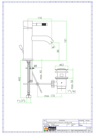 смеситель fiore xenon 44oo5283 для раковины с донным клапаном, золото