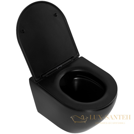 комплект унитаза с инсталляцией belbagno colorato bb062chr-mb/bb062sc-mb/bb002-80/bb007-pr-nero.m с сиденьем микролифт и клавишей смыва, черный матовы