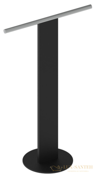 держатель для полотенца keuco 04987370101, напольный, одинарный, черный/хром