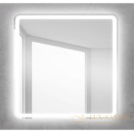 зеркало belbagno spc spc-mar-800-800-led-btn 80 см с кнопочным выключателем, с подсветкой 