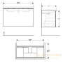 тумба под раковину geberit acanto 500.612.jk.2 890х475 мм, темно-серый