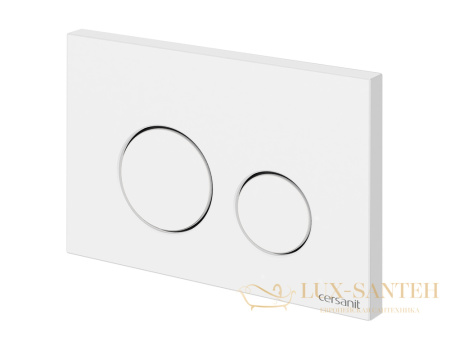 кнопка cersanit twins пластик белый матовый, 63526, белый