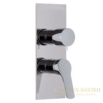 смеситель для душа встраиваемый fima carlo frattini serie 4, f3769x6cr, на 2/3 выхода, внешняя часть, хром