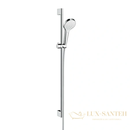 душевой набор hansgrohe croma select s 1jet со штангой 90 см хром-белый 26574400