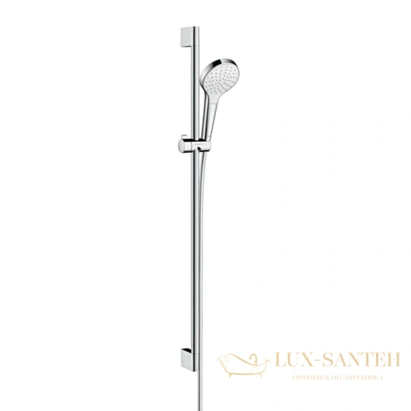 душевой набор hansgrohe croma select s 1jet со штангой 90 см хром-белый 26574400