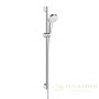 душевой набор hansgrohe croma select s 1jet со штангой 90 см хром-белый 26574400