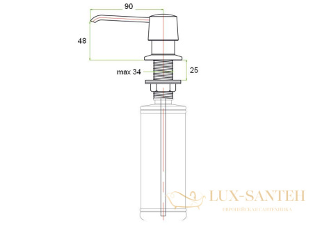 дозатор для жидкого мыла zorg zr-20 black, черный