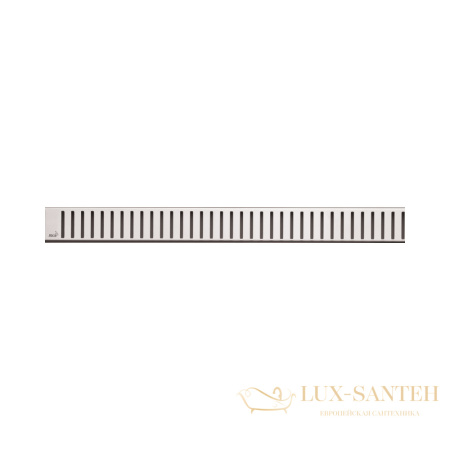 alcaplast решетка для водоотводящих желобов (apz1, apz4, apz12) дизайн pure, нерж. сталь, матовая pure-1050m, 1050 мм