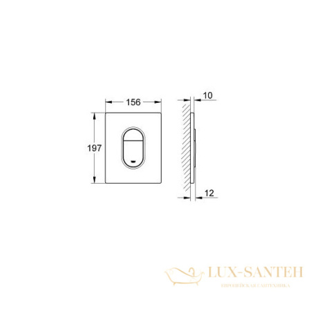 панель смыва grohe arena cosmopolitan 38844000 для унитаза, хром