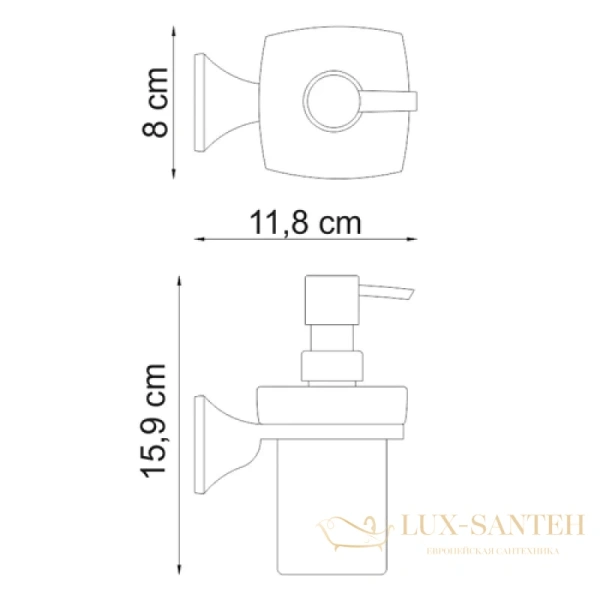 дозатор wasserkraft wern k-2599 230 мл, хром