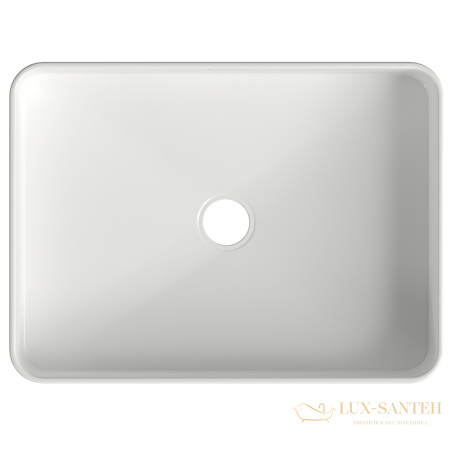 раковина накладная aqueduto espiral, esp0410, прямоугольная 370*500, белый глянцевый