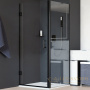 душевой уголок rgw hotel 350604578-014 ho-045b 70х80, профиль черный, стекло прозрачное