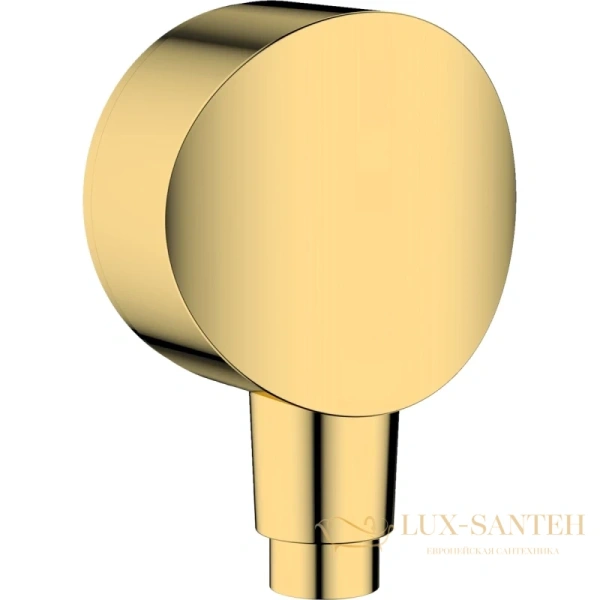 шланговое подсоединение hansgrohe fixfit 26453990 с клапаном обратного тока, полированное золото