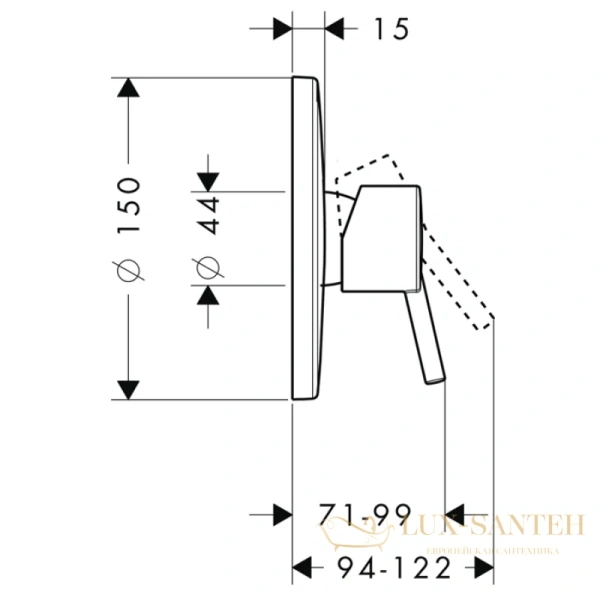смеситель для душа hansgrohe talis s2 32675000
