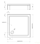 душевой поддон акватек dpa-0000003 1000x1000 (с ножками)