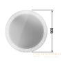 зеркало duravit happy d.2 plus hp7481s0000 ⌀900 мм, с подсветкой, декор «radial» 