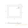 каркас с ножками для smc поддона cezares tray-m-ah-100/90-ml, хром