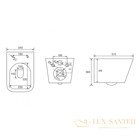унитаз подвесной berges floe s 082134 безободковый, с сиденьем микролифт, белый