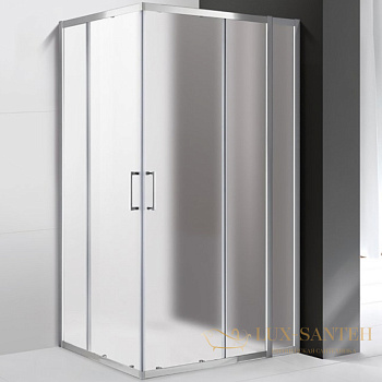 душевой уголок cezares molveno molveno-ah-21-100+20-p-cr 120х100 профиль хром, стекло рифленое