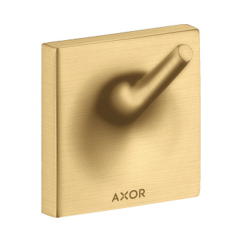 axor starck organic, 42737250, крючок одинарный, цвет шлифованное золото