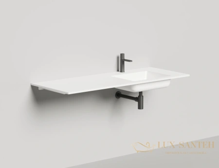 раковина salini onda 1402203m s-stone 200.3x50 см, белый