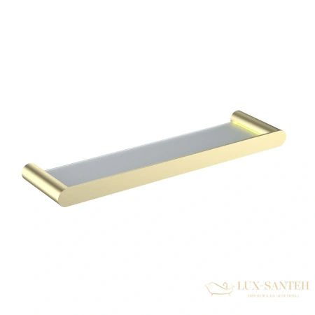 полка стеклянная timo saona 13072/17, золото матовое