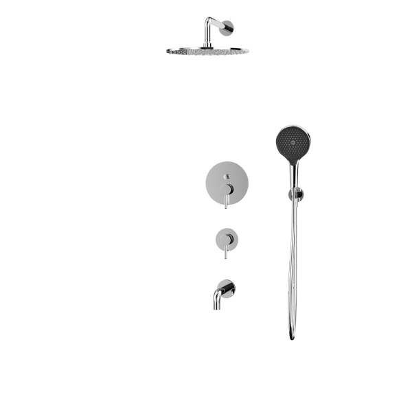 душевая система для ванны скрытого монтажа whitecross y, yset07topcr, хром