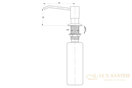 дозатор для жидкого мыла zorg zr-28 br, бронза