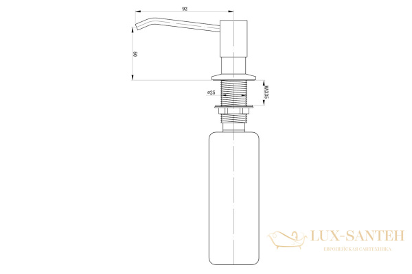 дозатор для жидкого мыла zorg zr-28 br, бронза