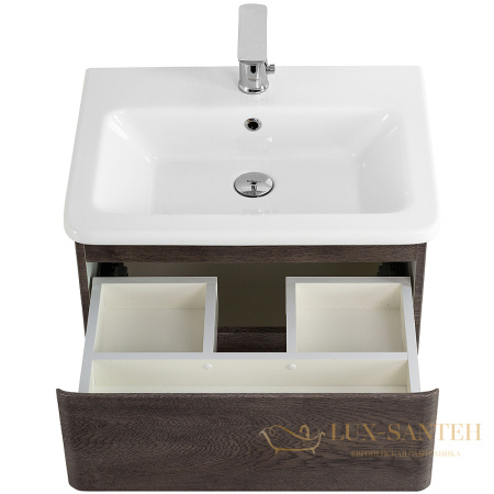 тумба под раковину belbagno albano-cer albano-cer-500-2c-so-rng 50 см подвесная, robere nature grigio