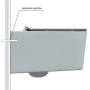 комплект: подвесной унитаз berges floe 043224 + система инсталляции berges novum f5, белый, клавиша soft touch черная