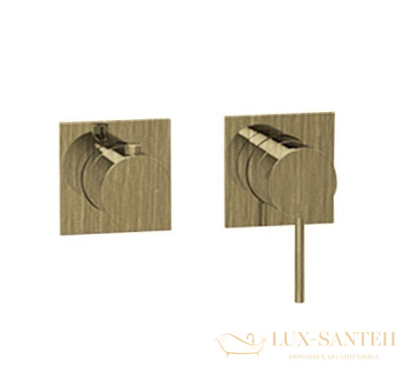 смеситель для душа встраиваемый almar modular e180191.hb, внешняя часть, на 2-3 выхода, латунь брашированная pvd