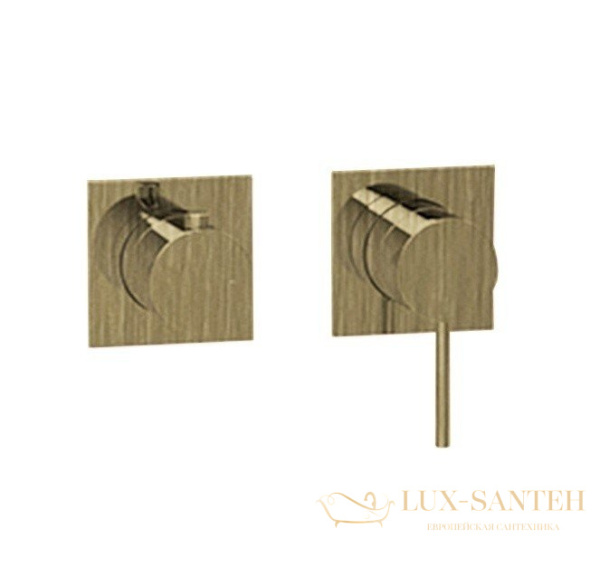 смеситель для душа встраиваемый almar modular e180191.hb, внешняя часть, на 2-3 выхода, латунь брашированная pvd