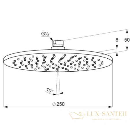 комплект для душа kludi bozz 38736n076 7 в 1 верхний душ 250 мм, золото матовое