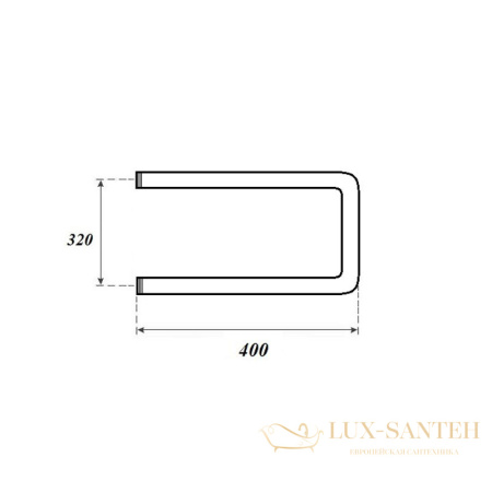 полотенцесушитель 320x400 водяной point pn35334 п-образный (1"), хром