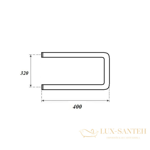 полотенцесушитель 320x400 водяной point pn35334 п-образный (1"), хром