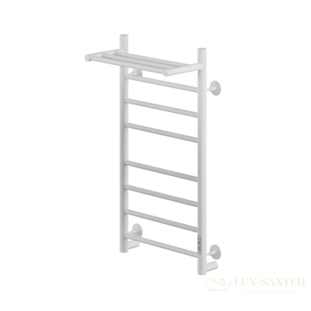 полотенцесушитель электрический кабельный ника way-2 80/40 с полкой ral9016 белый матовый u