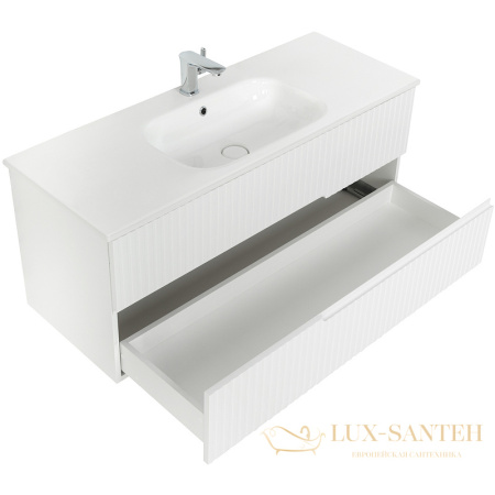 тумба под раковину cezares duet duet-1200-2c-so-bl 120 см подвесная, bianco lucido