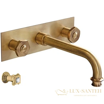 смеситель для раковины cezares aphrodite aphrodite-bls2-02-sw без донного клапана, бронза