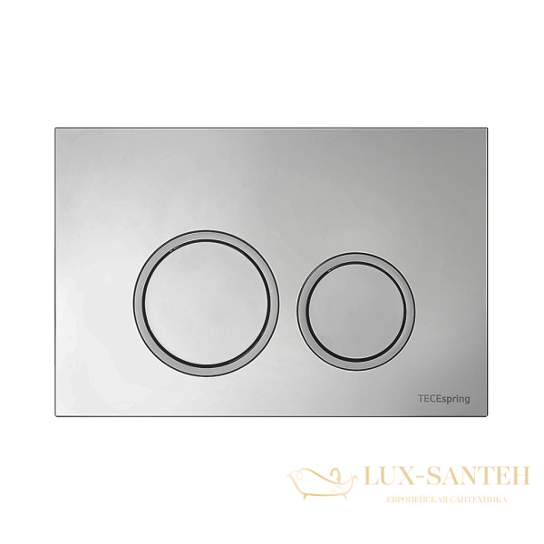 комплект tece tecespring r k955101wcb с подвесным унитазом и панелью смыва tecespring r, хром глянцевый