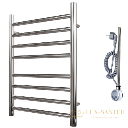 полотенцесушитель 500x600 электрический point аврора pn10156se п8 левый/правый, хром